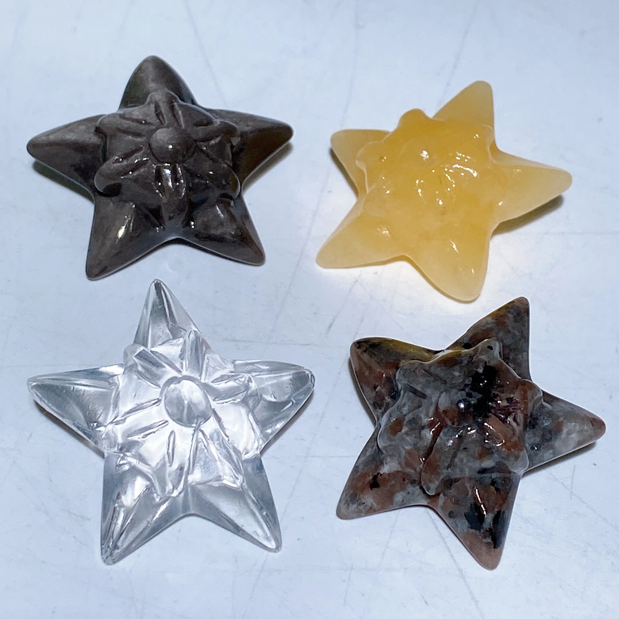 1.1 inch Healing Crystal Star Carvings in Multiple Stones - Image 5