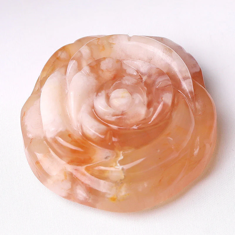 1.2 Inch Rose Flower Crystal Figurines Hand-Carved Stones - Image 10