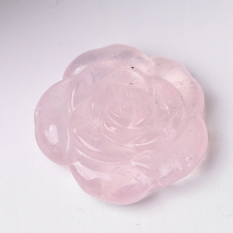 1.2 Inch Rose Flower Crystal Figurines Hand-Carved Stones - Image 11