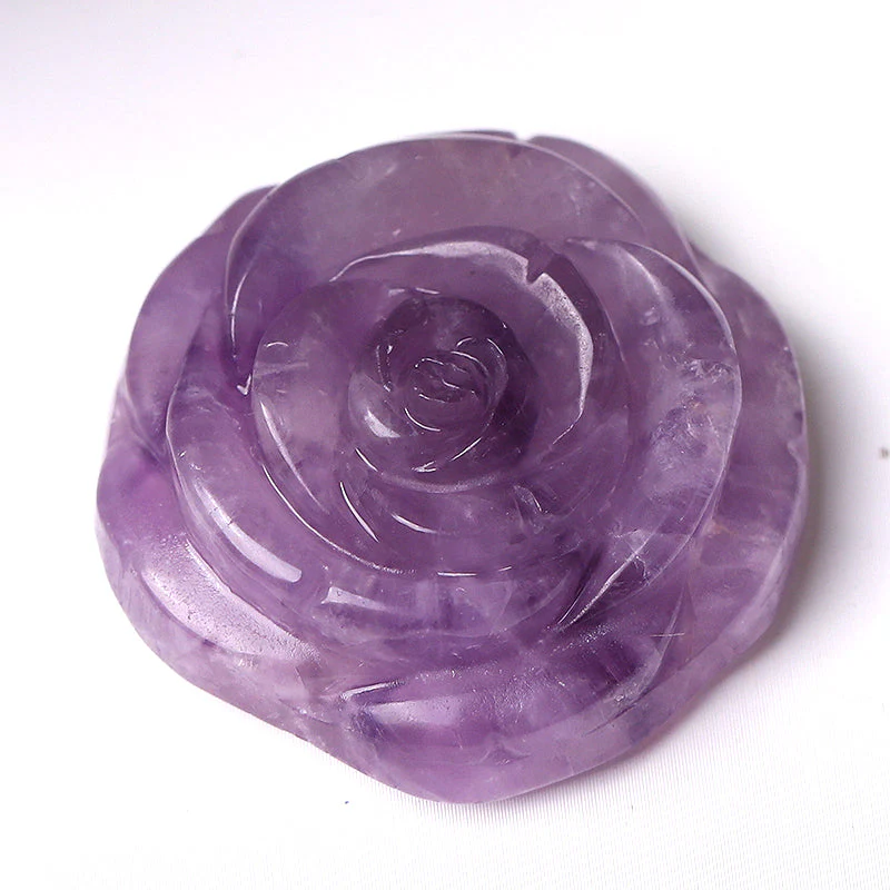 1.2 Inch Rose Flower Crystal Figurines Hand-Carved Stones - Image 12