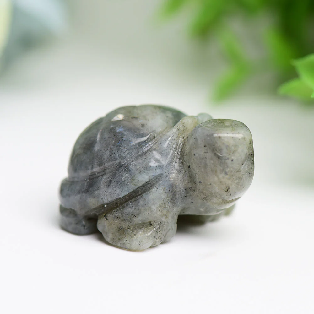 1.4 Inch Mixed Crystal Turtle Figurine for Prosperity & Healing - Image 8