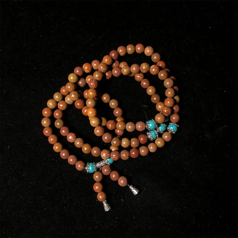 108 Bead Bian Stone Healing Mala Bracelet for Balance & Protection - Image 3