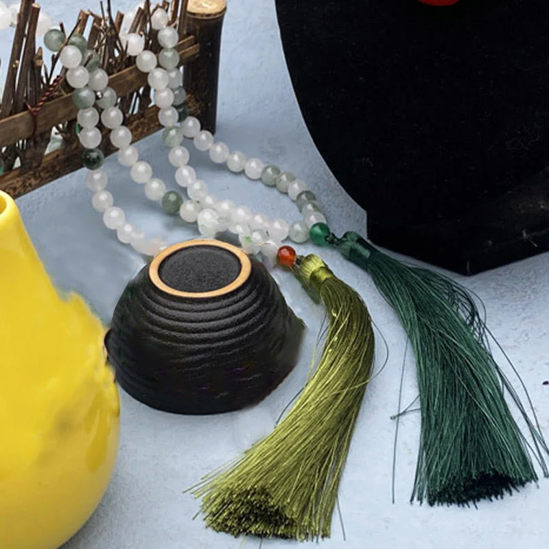 108 Bead Tianshan Jade Mala Bracelet for Prosperity & Luck - Image 3