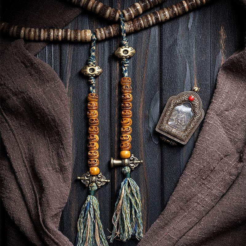 Unisex 108 Bead Tibetan Yak Bone Strength Bracelet - Image 15