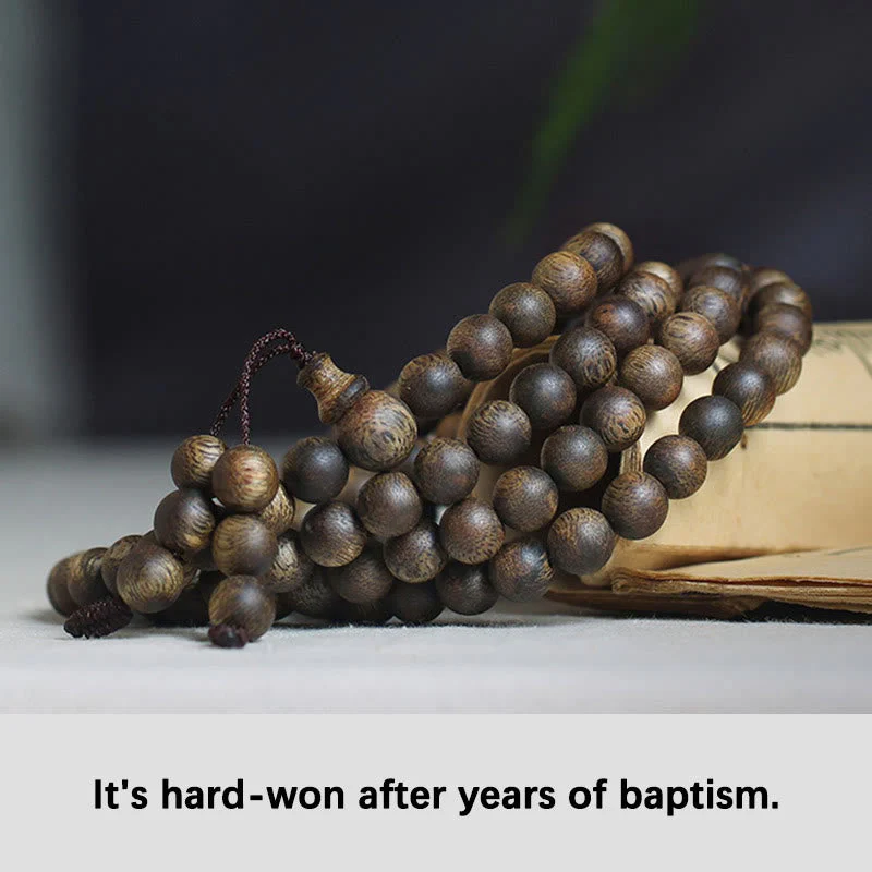 108 Mala Beads Agarwood Bracelet for Balance & Strength - Image 18