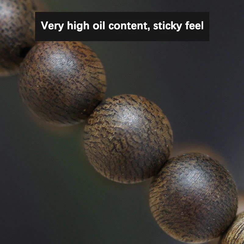 108 Mala Beads Agarwood Bracelet for Balance & Strength - Image 3