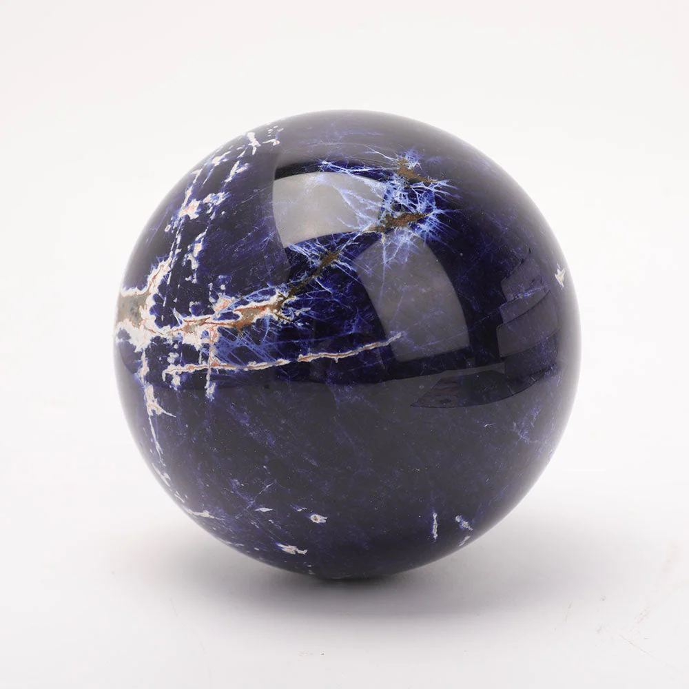 10cm Sodalite Crystal Sphere for Meditation and Healing