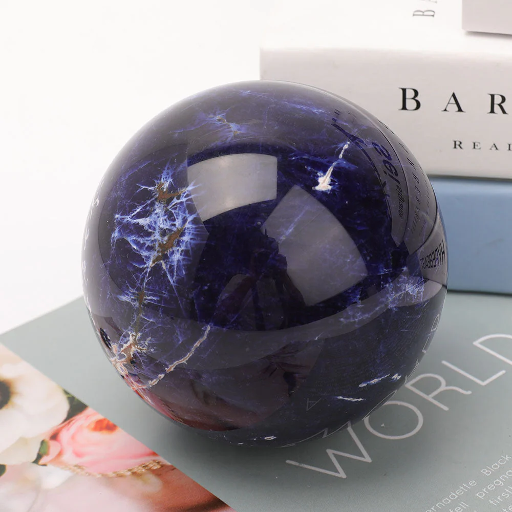 10cm Sodalite Crystal Sphere for Meditation and Healing - Image 3
