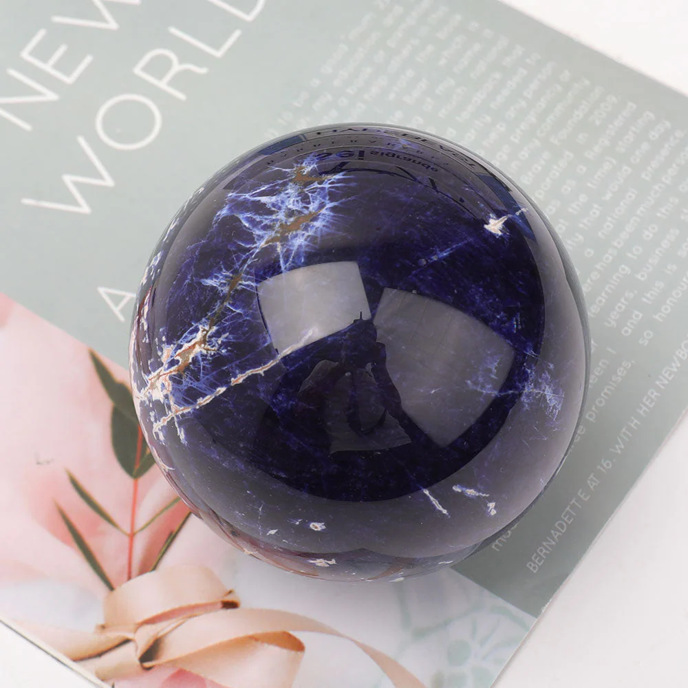 10cm Sodalite Crystal Sphere for Meditation and Healing - Image 4