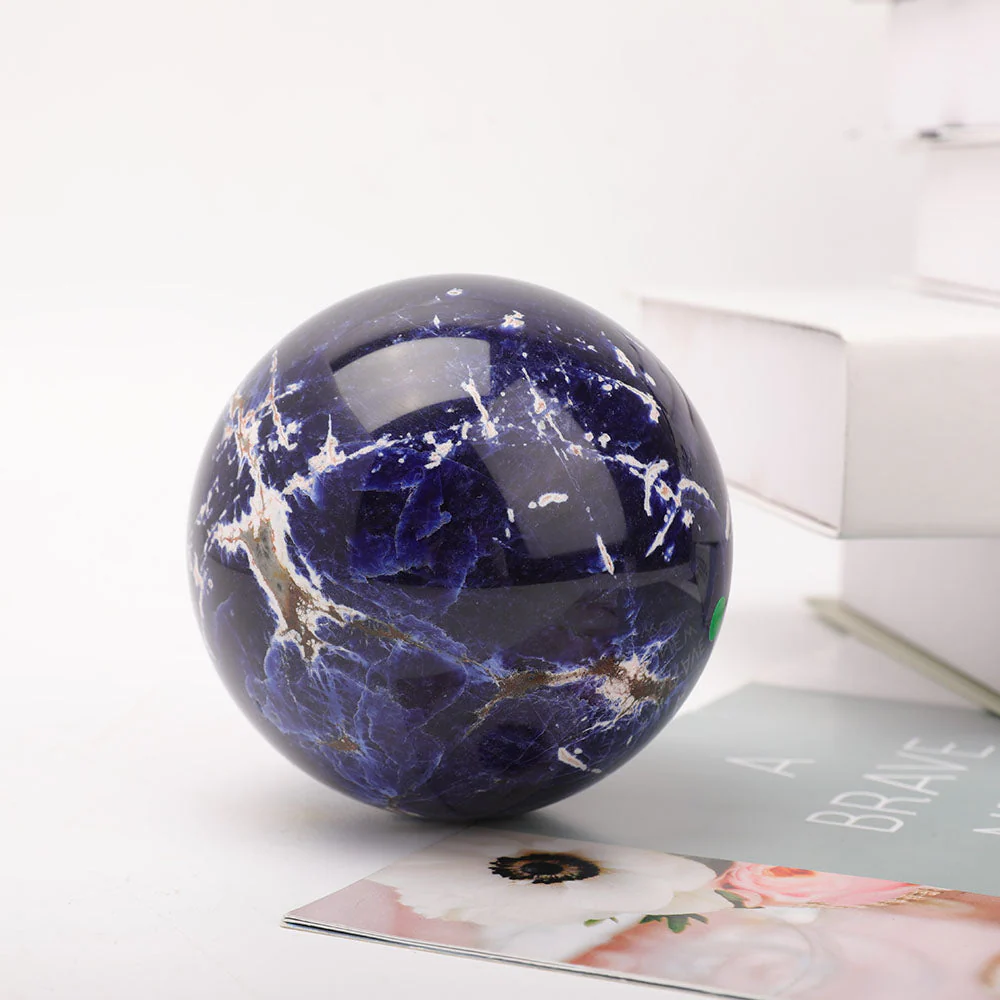 10cm Sodalite Crystal Sphere for Meditation and Healing - Image 5