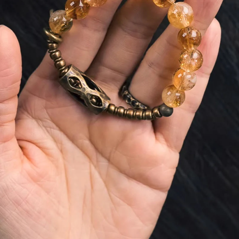 10mm Citrine Protection Bracelet for Prosperity & Joy - Image 11