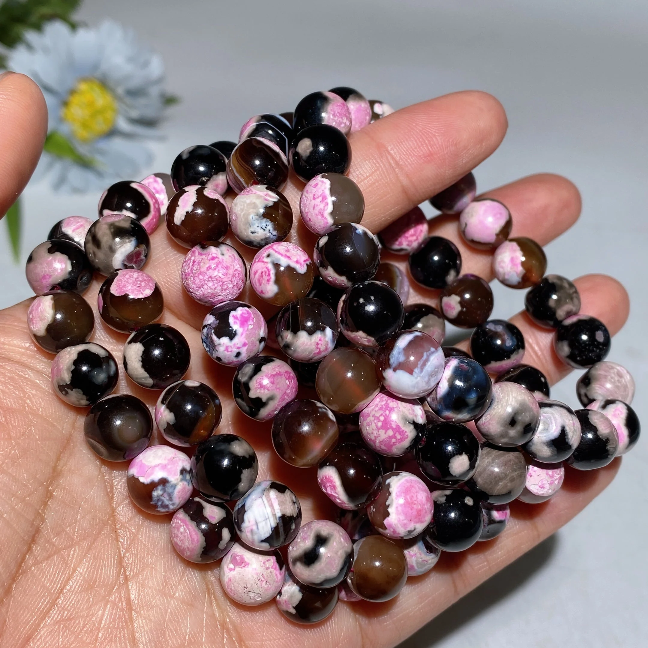 10mm Orca Agate Healing Bracelet for Balance & Energy
