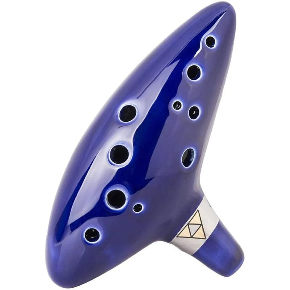 12-Hole Alto C Ocarina Flute, Blue Green Brown Instrument