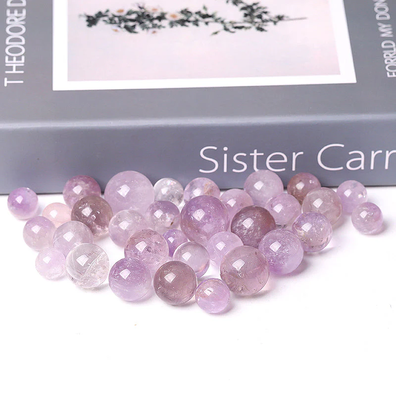 12mm Amethyst Crystal Sphere for Energy Healing & Meditation - Image 4