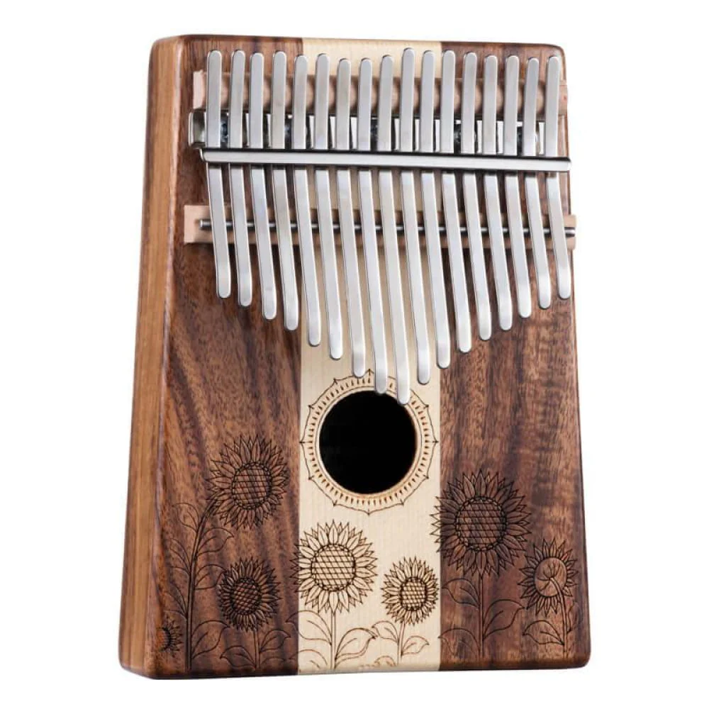 17 Key Acacia & Maple Sun Flower C Tone Kalimba