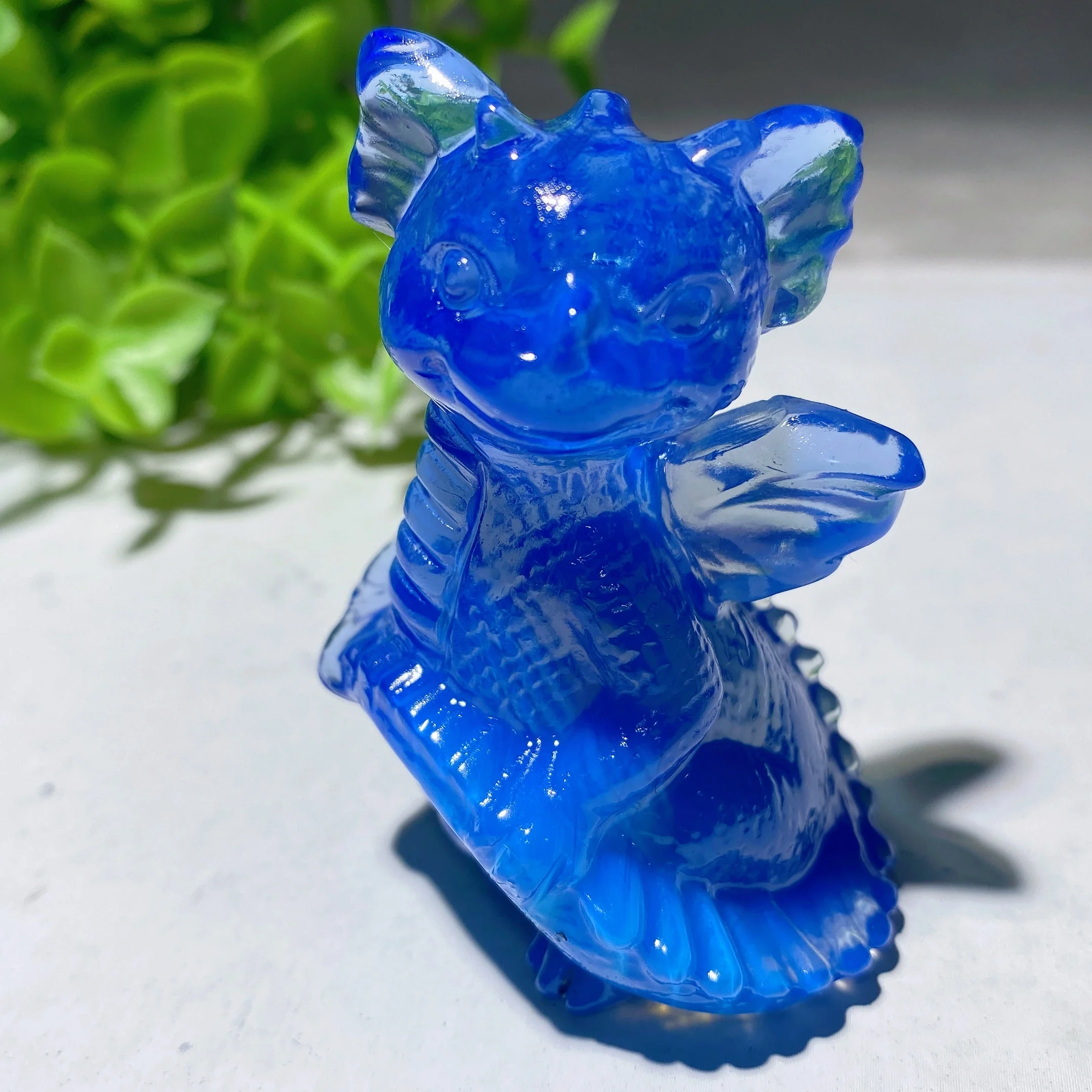 2.2-inch Mixed Crystal Dragon Carving for Healing - Image 2