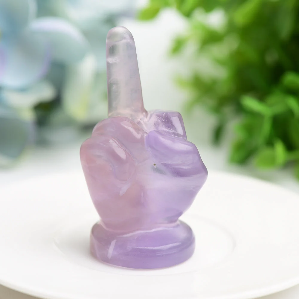 2.7 inch Mixed Crystal Figurine Carving - Image 2