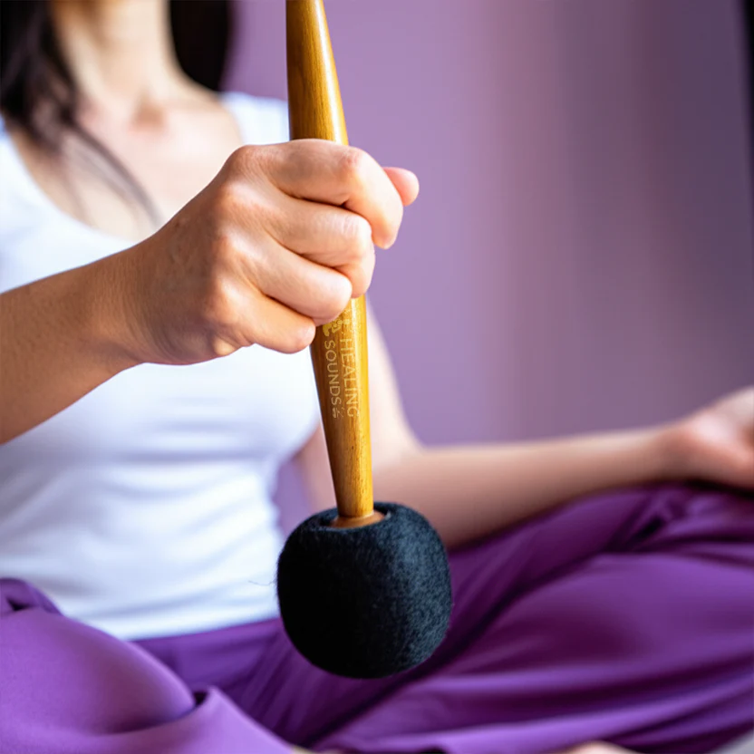 20" Chinese Gong Set for Meditation with Stand & Mallet - Image 3