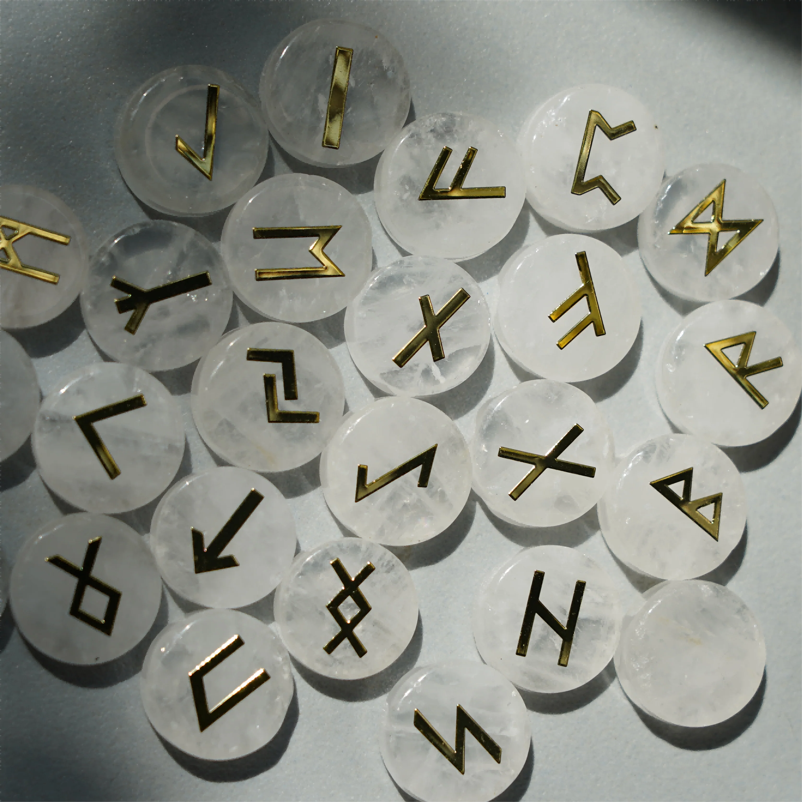 25pcs Mixed Crystal Runes Healing Set | 15mm Polished Stones