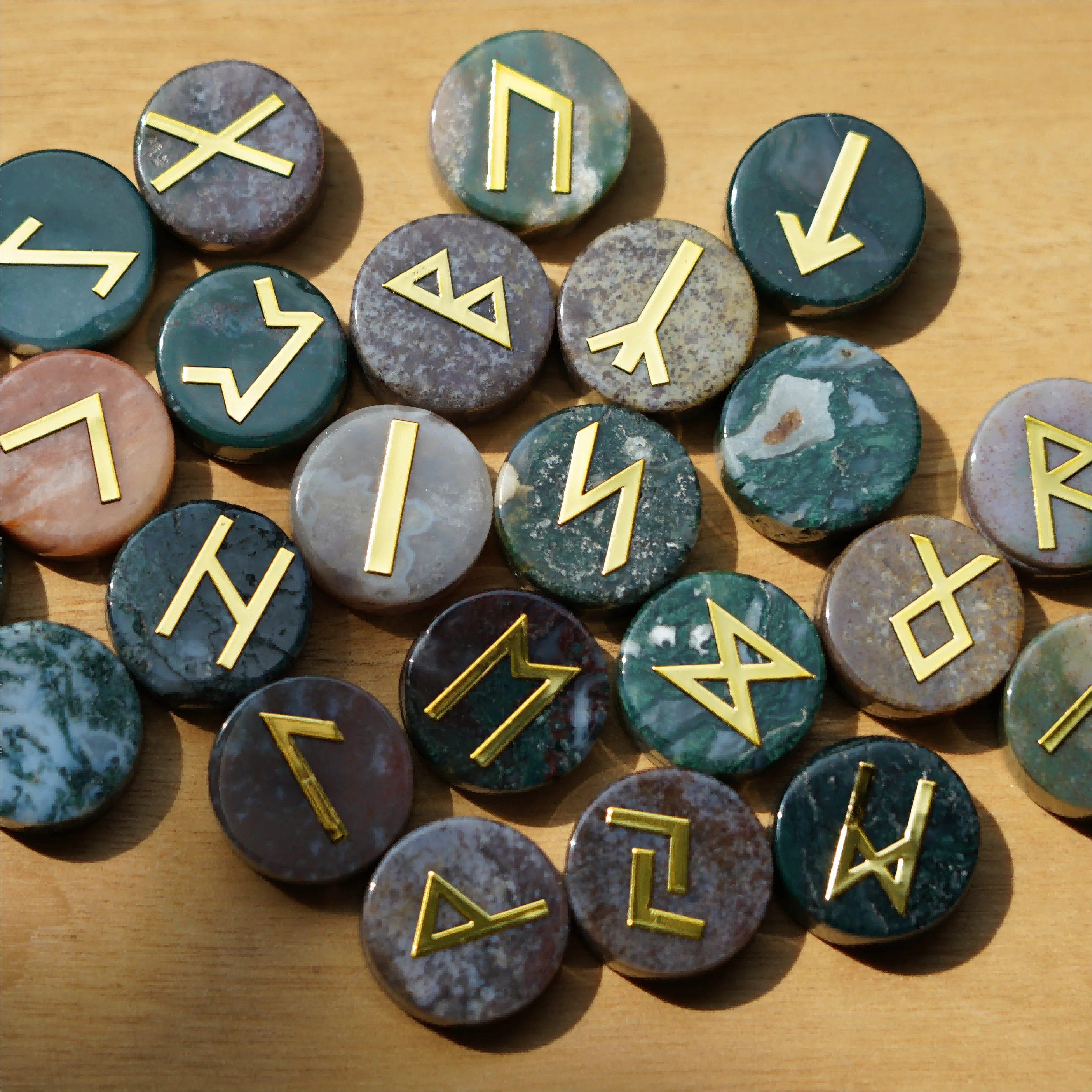 25pcs Mixed Crystal Runes Healing Set | 15mm Polished Stones - Image 10