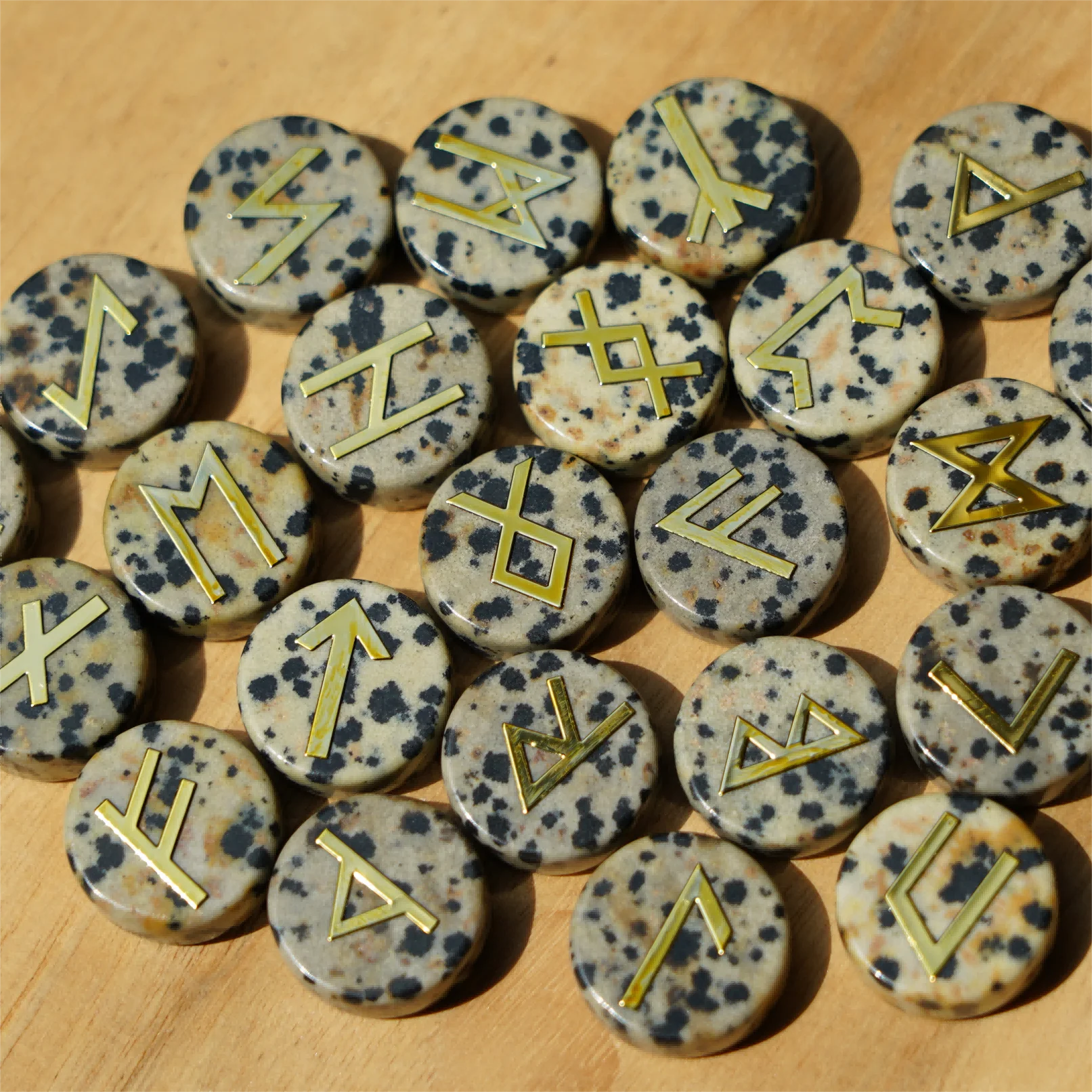 25pcs Mixed Crystal Runes Healing Set | 15mm Polished Stones - Image 16