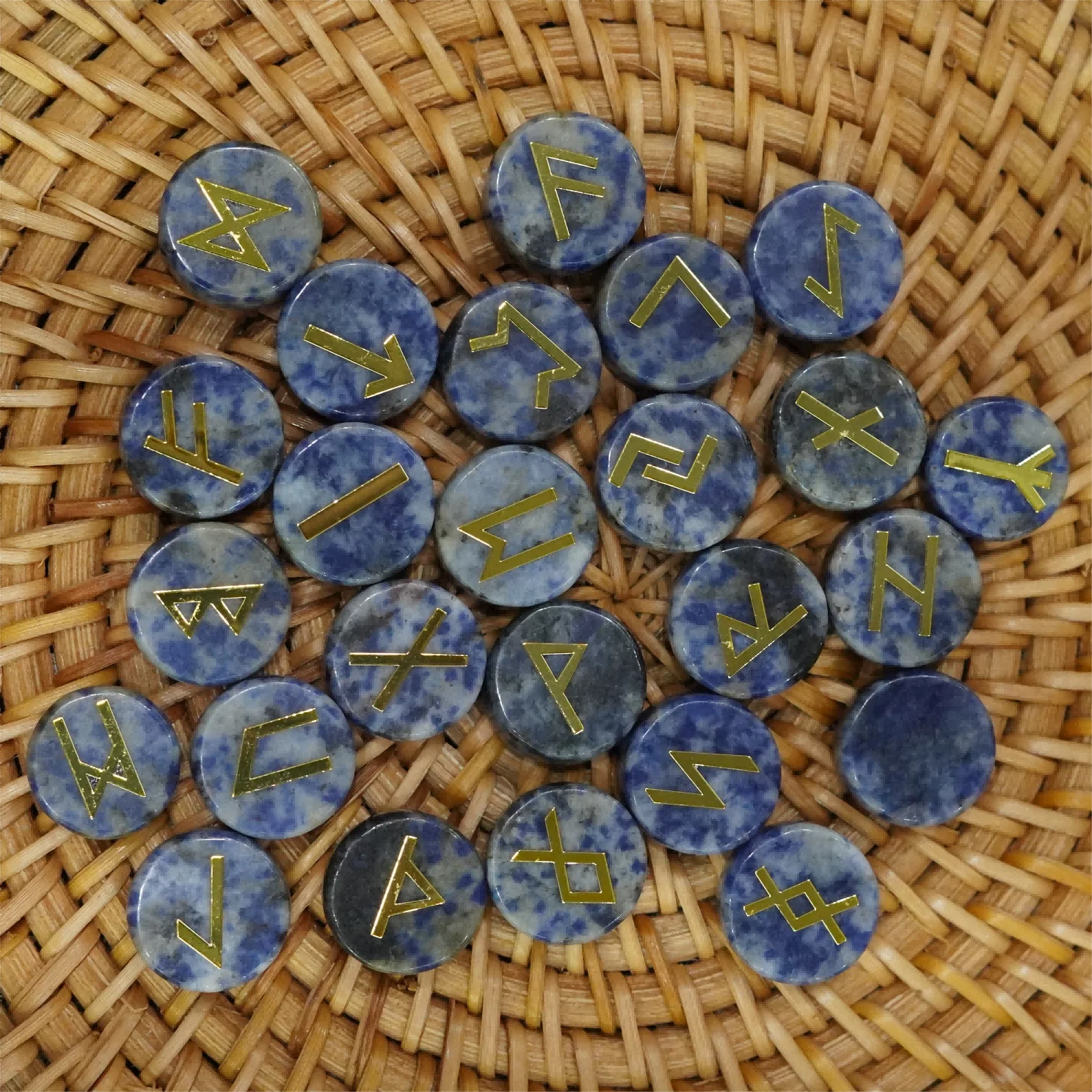 25pcs Mixed Crystal Runes Healing Set | 15mm Polished Stones - Image 17