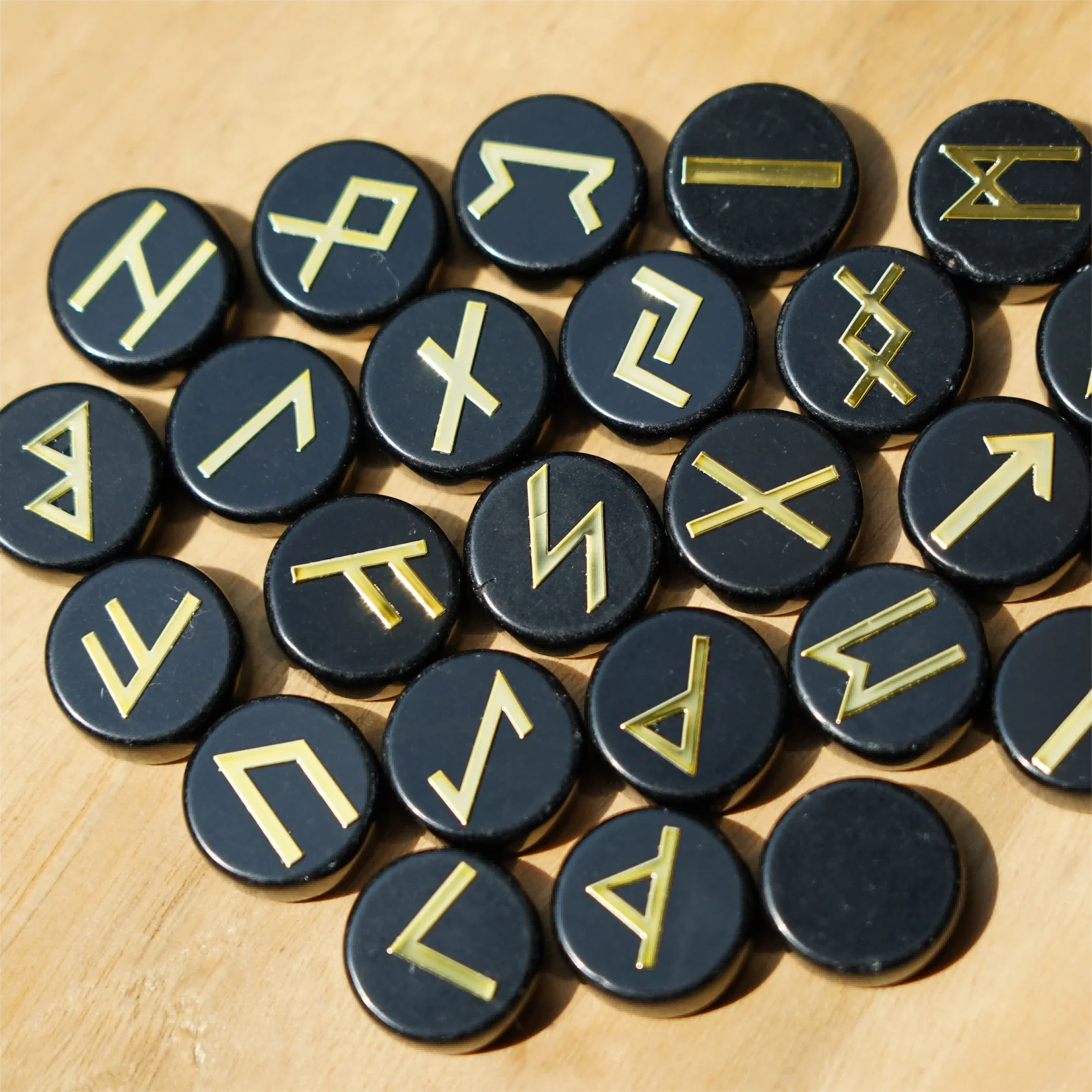 25pcs Mixed Crystal Runes Healing Set | 15mm Polished Stones - Image 18