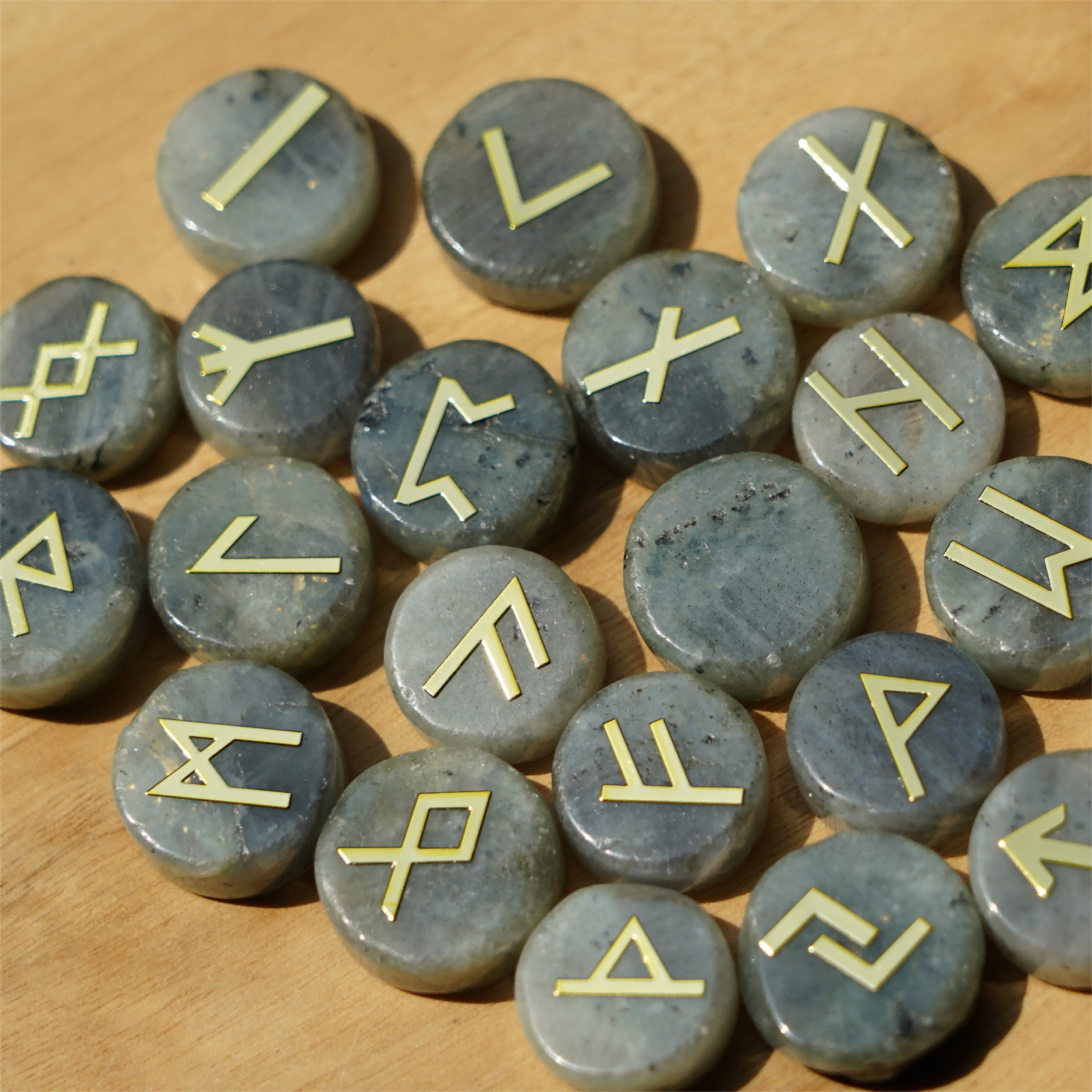25pcs Mixed Crystal Runes Healing Set | 15mm Polished Stones - Image 19