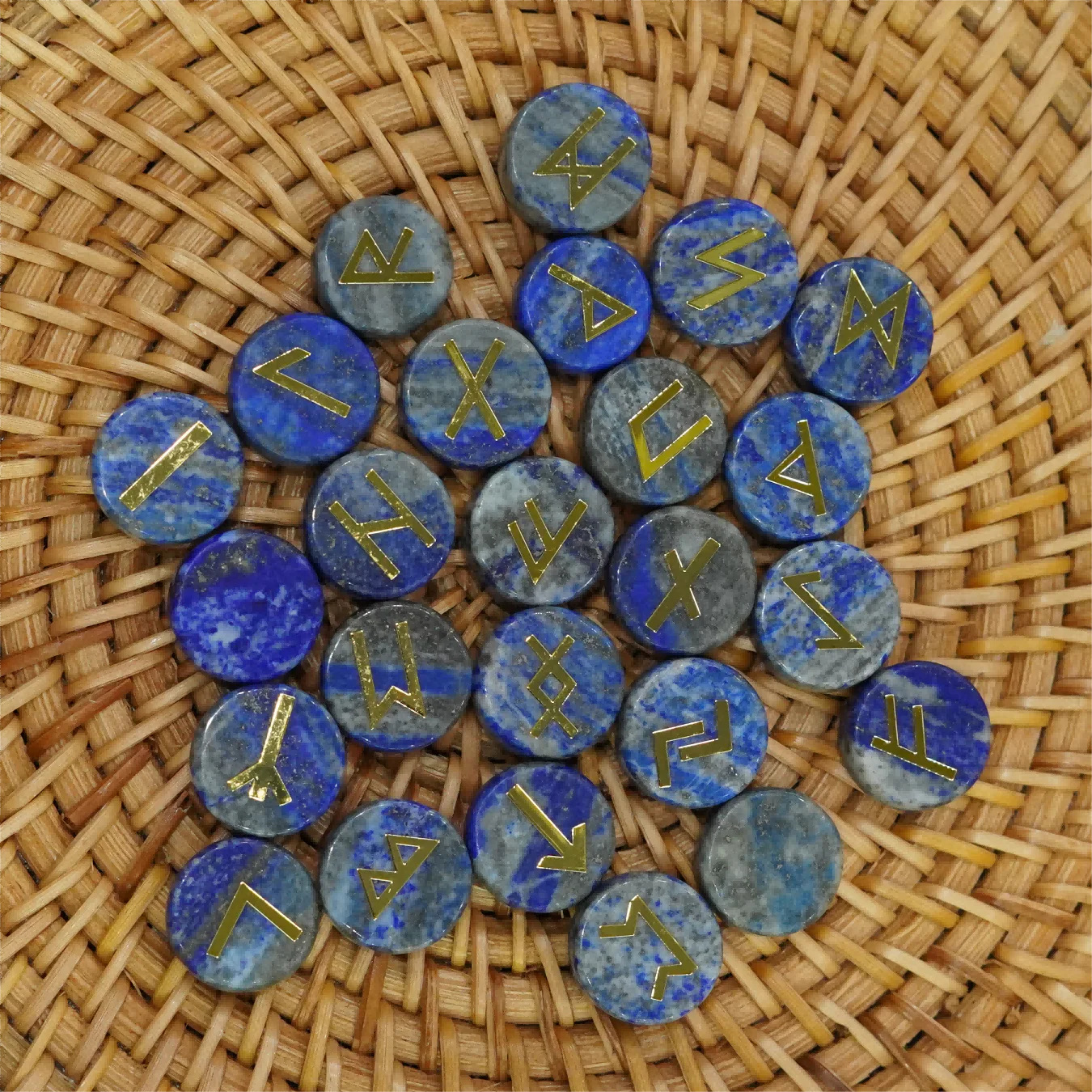 25pcs Mixed Crystal Runes Healing Set | 15mm Polished Stones - Image 21
