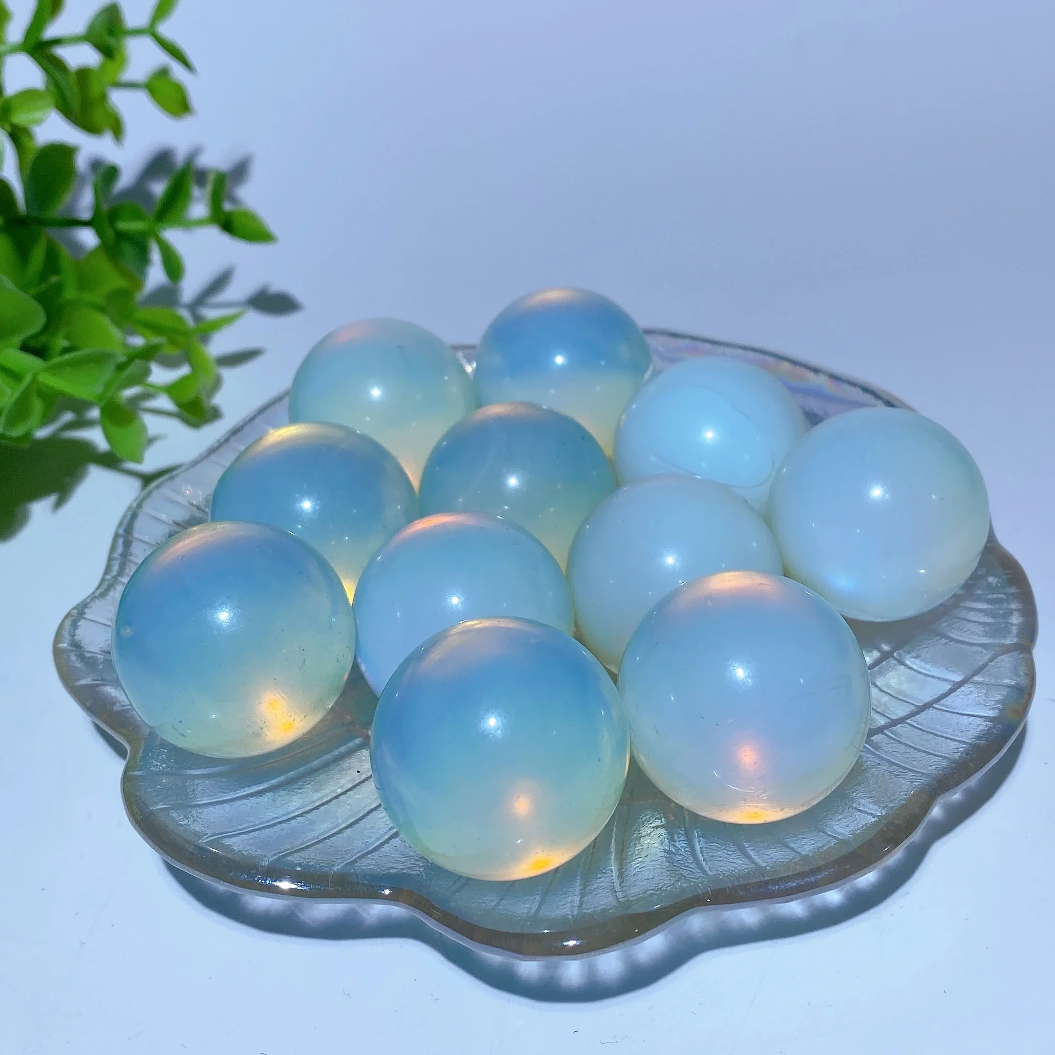 28mm Polished Opalite Crystal Sphere for Healing and Meditation
