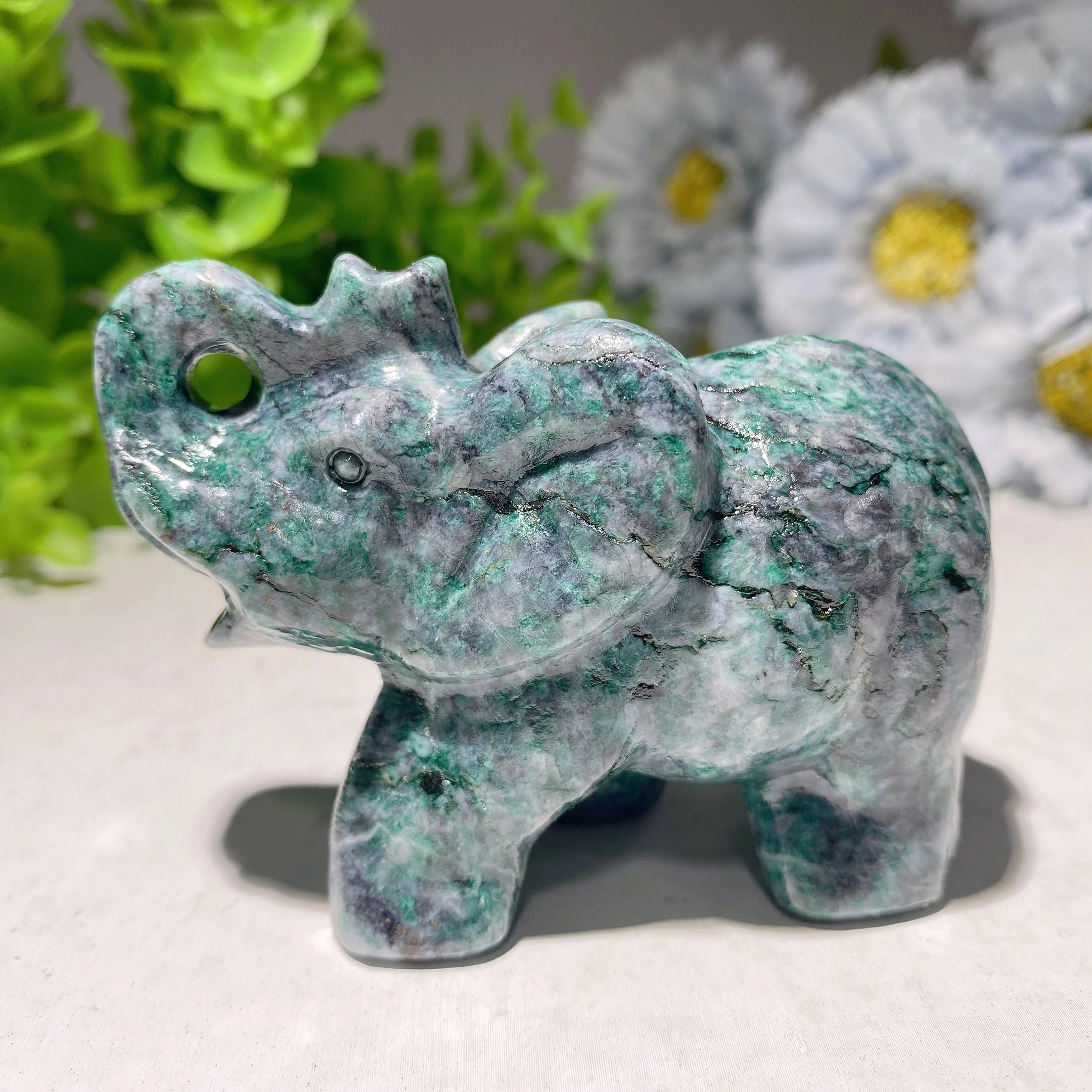 3.1 Inch Mixed Crystal Elephant Carvings for Healing - Image 5