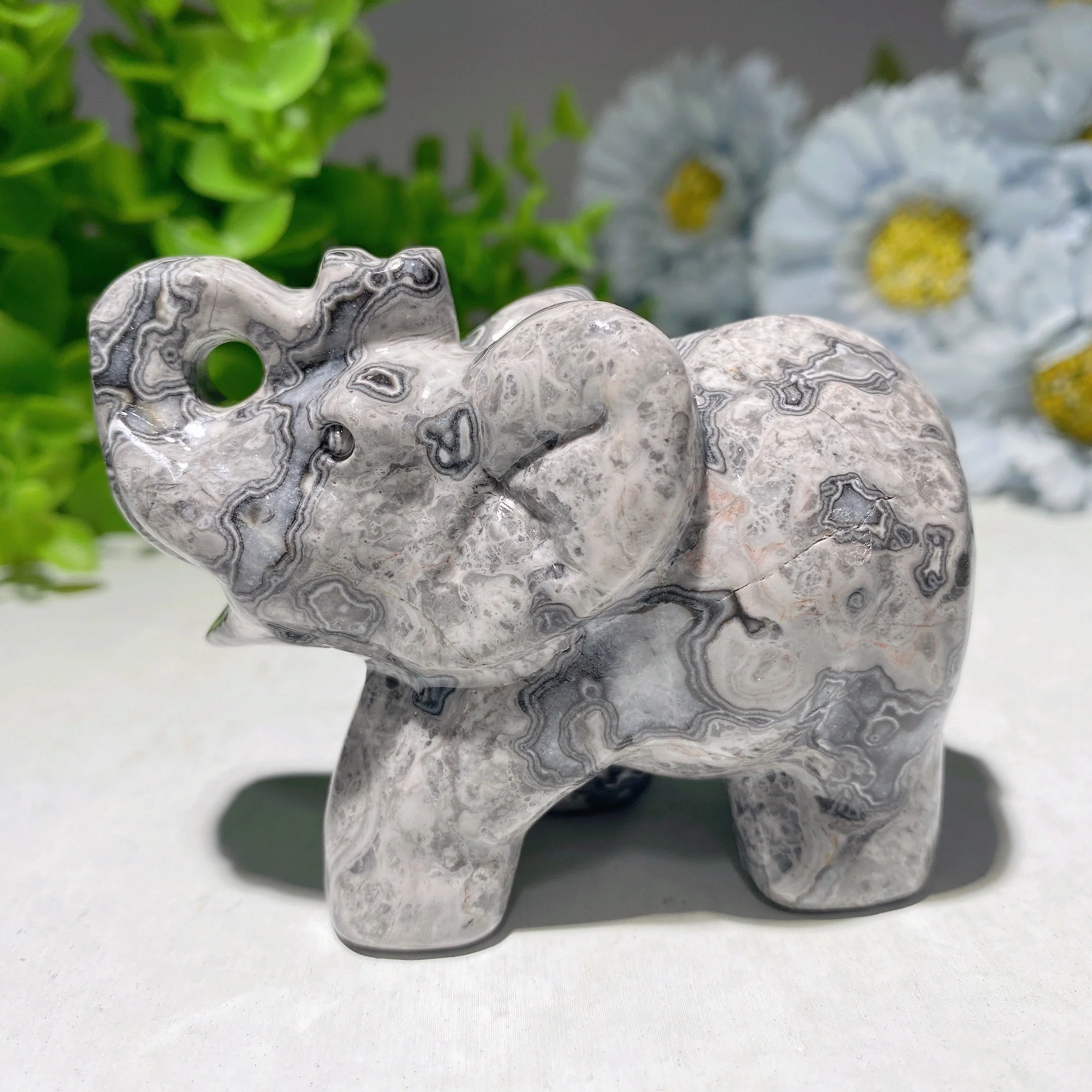 3.1 Inch Mixed Crystal Elephant Carvings for Healing - Image 6