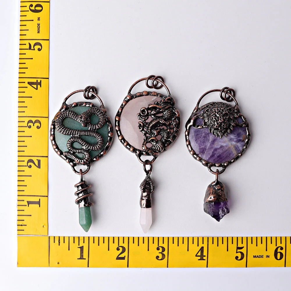 3.5-inch Green Aventurine Snake Pendant for Protection - Image 8