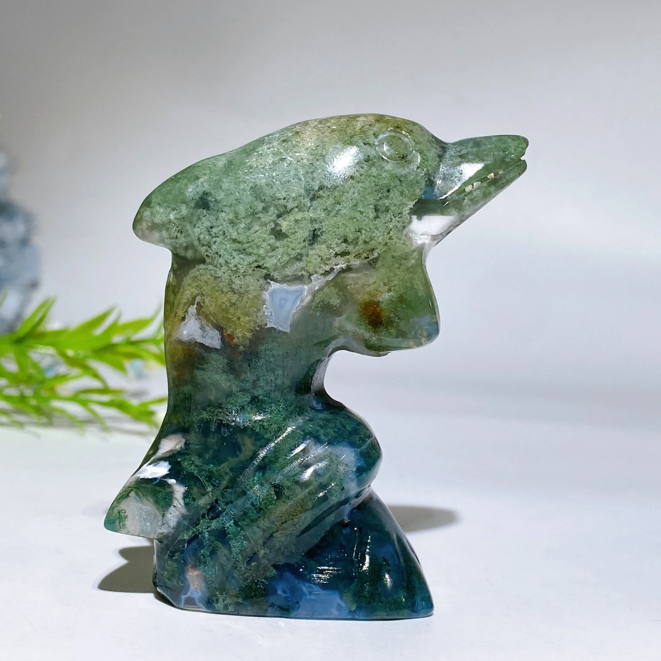 3-Inch Crystal Dolphin Carving Figurine Healing Crystals - Image 4