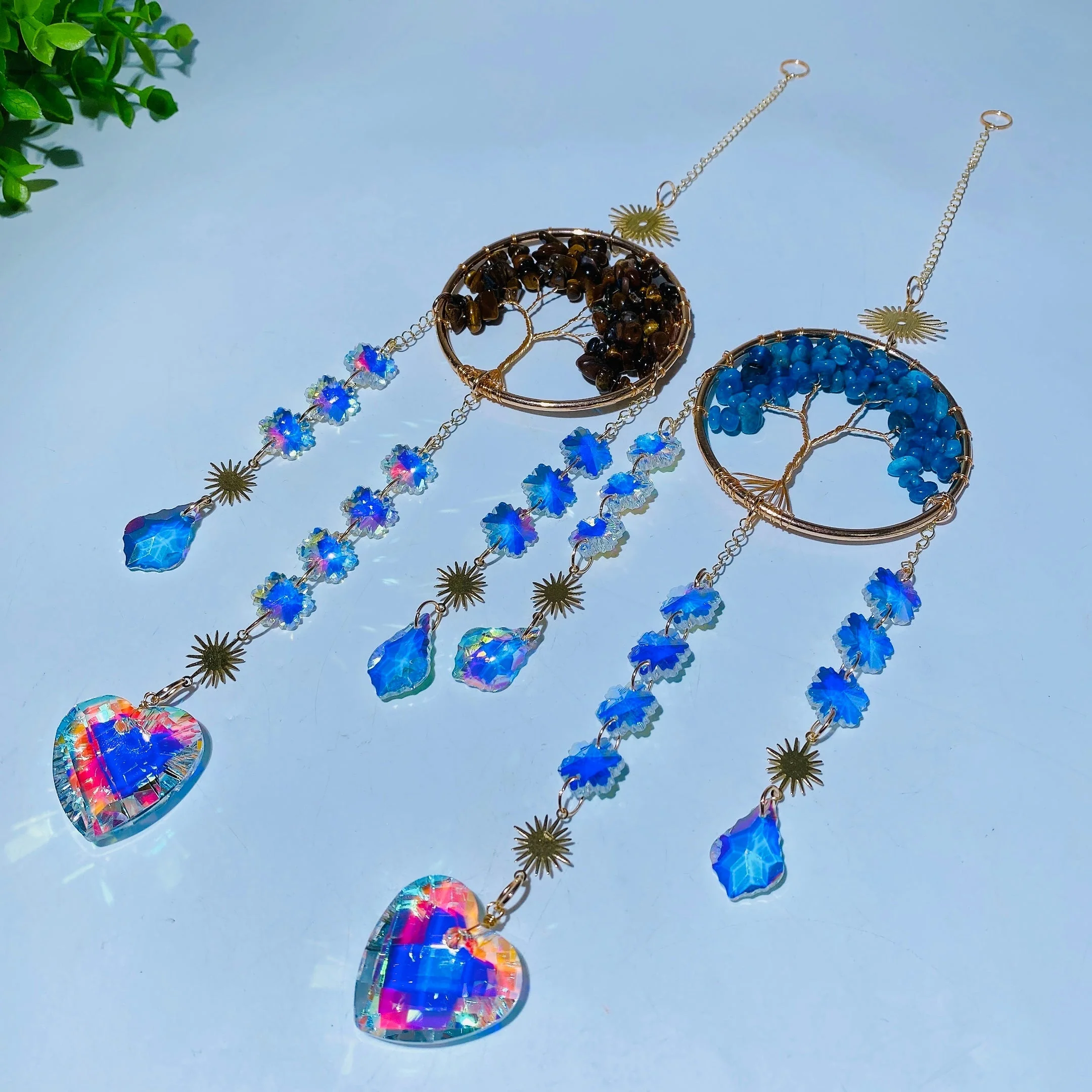 33cm Crystal Chips Golden Life Tree Suncatcher for Spiritual Healing - Image 6