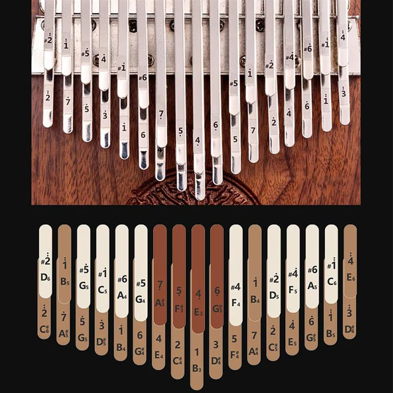34 Key Kalimba with Tree of Life Black Walnut Design - Image 11