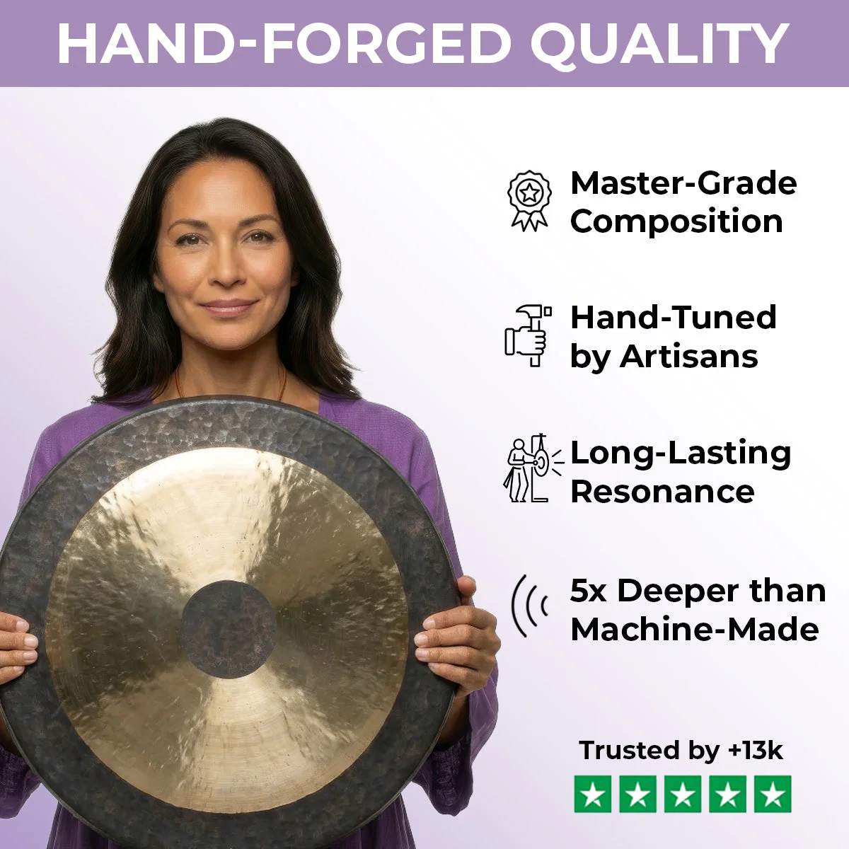 38 Inch Chinese Gong for Sound Meditation - Image 5