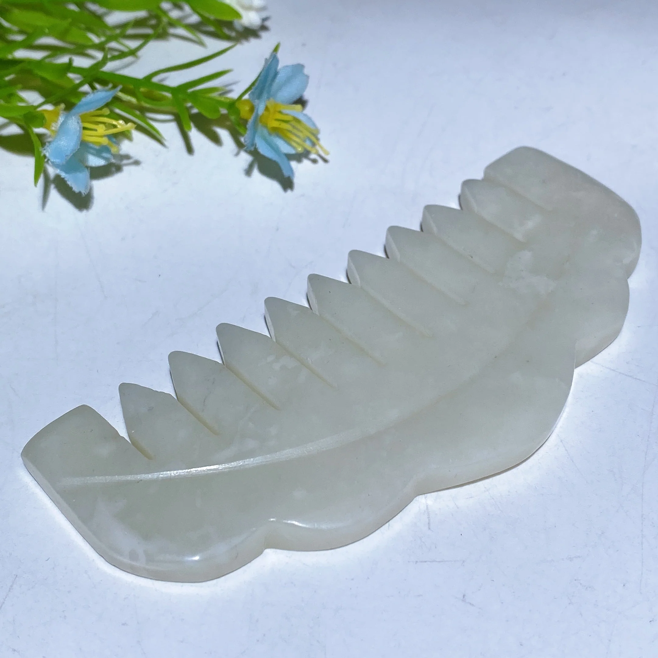 4.1 inch Jade Comb Crystal Carving Figurine for Healing - Image 3
