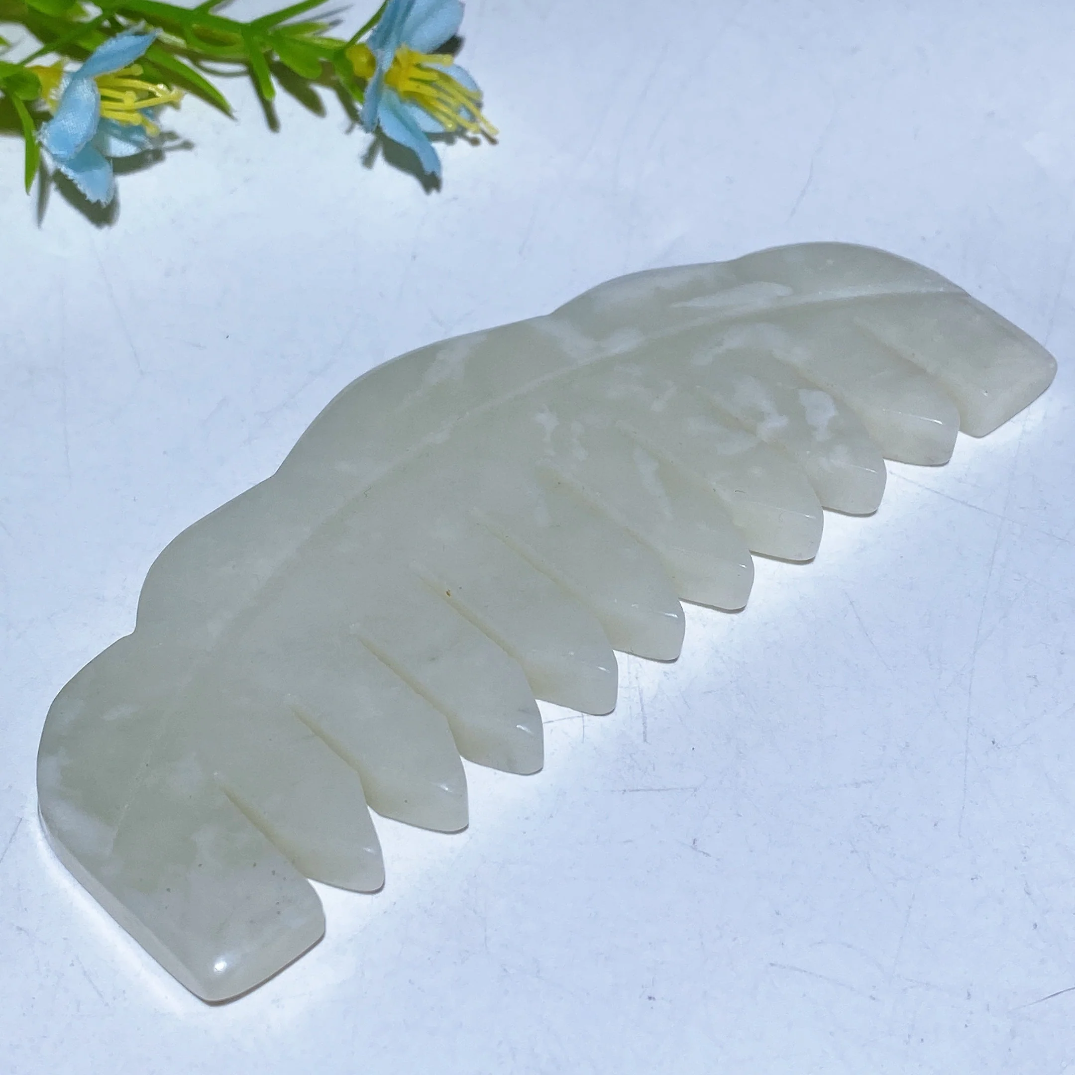 4.1 inch Jade Comb Crystal Carving Figurine for Healing - Image 4