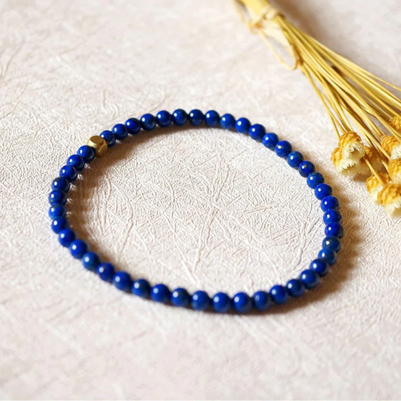 4mm Lazurite Bracelet for Self Care Practice - Image 15