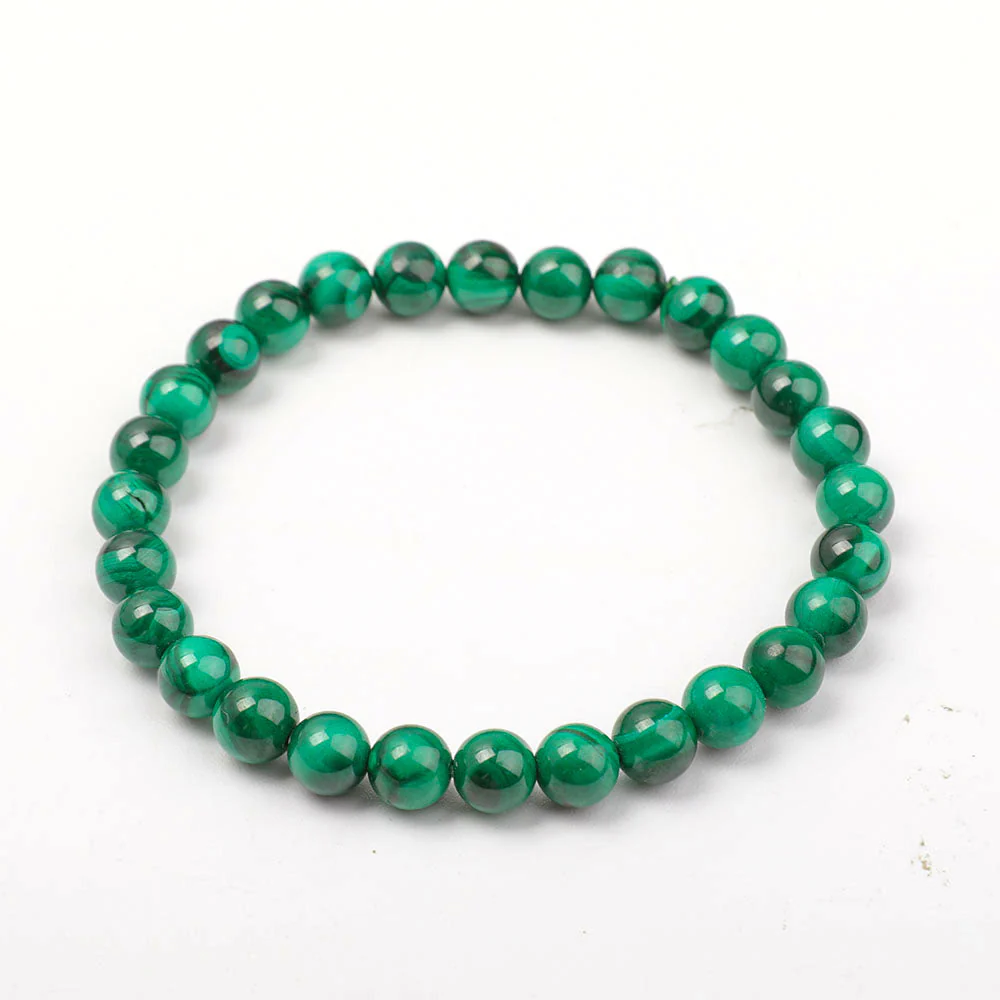 6mm Natural Malachite Healing Bracelet for Protection - Image 2