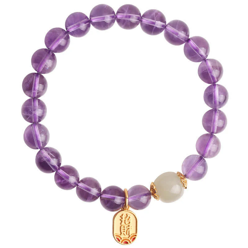 8mm Natural Amethyst Healing Charm Bracelet for Inner Peace - Image 10