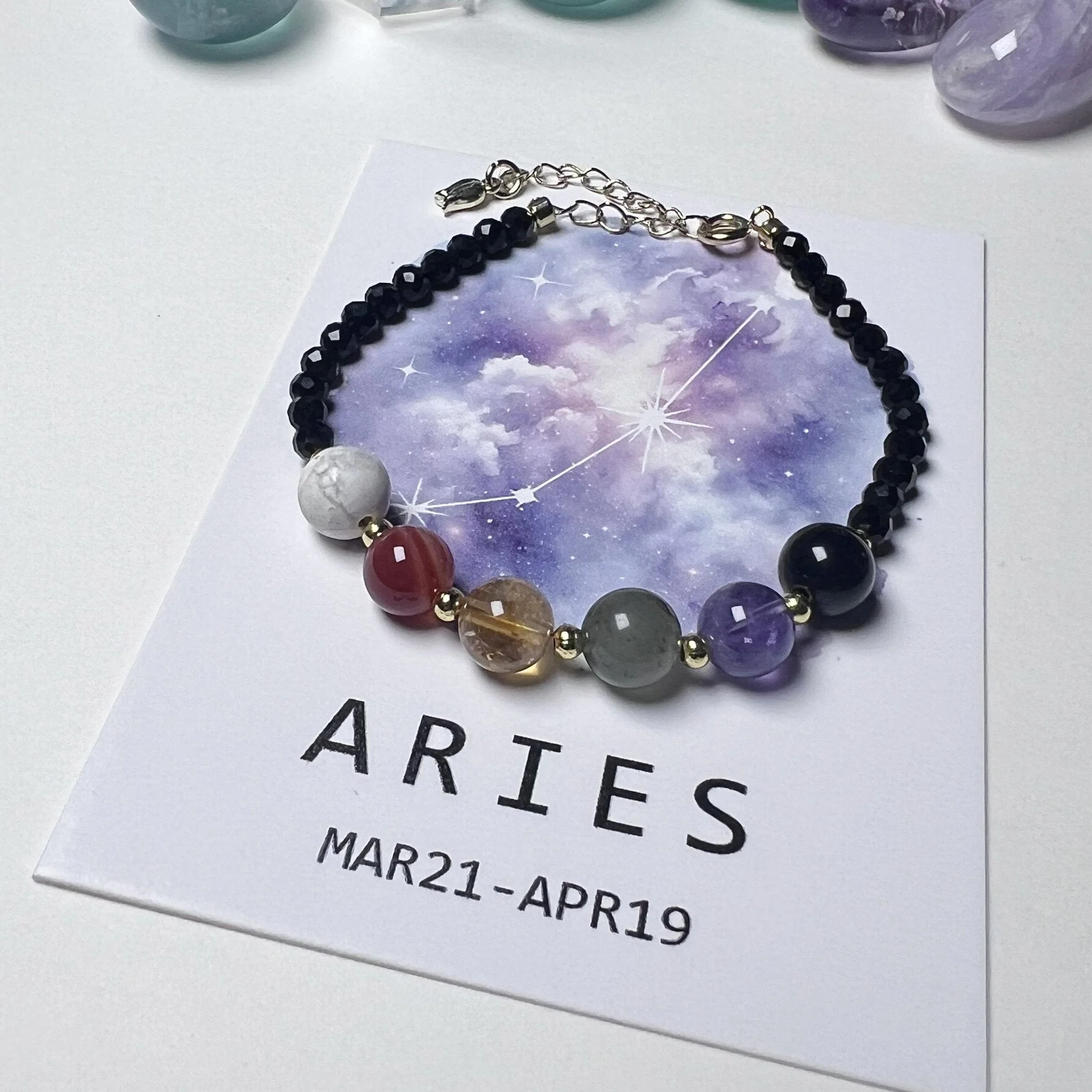 8mm Chinese Zodiac Constellation Crystal Healing Bracelet