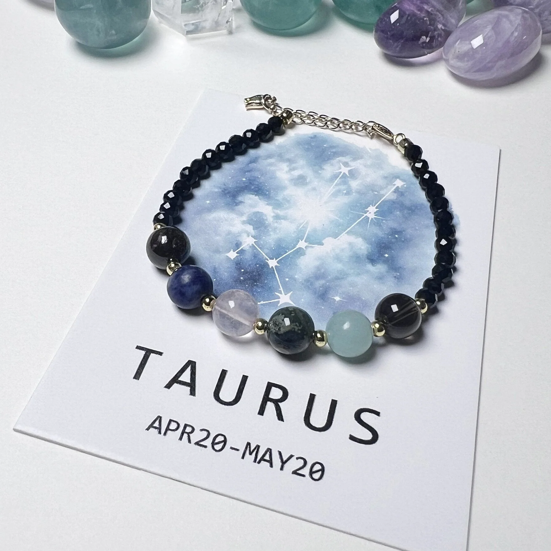 8mm Chinese Zodiac Constellation Crystal Healing Bracelet - Image 2