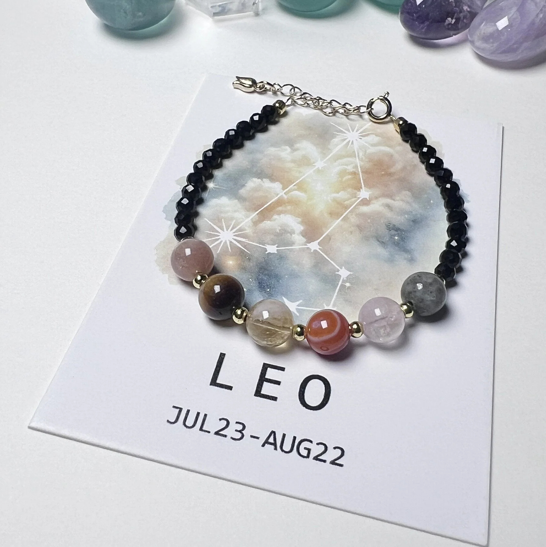 8mm Chinese Zodiac Constellation Crystal Healing Bracelet - Image 4