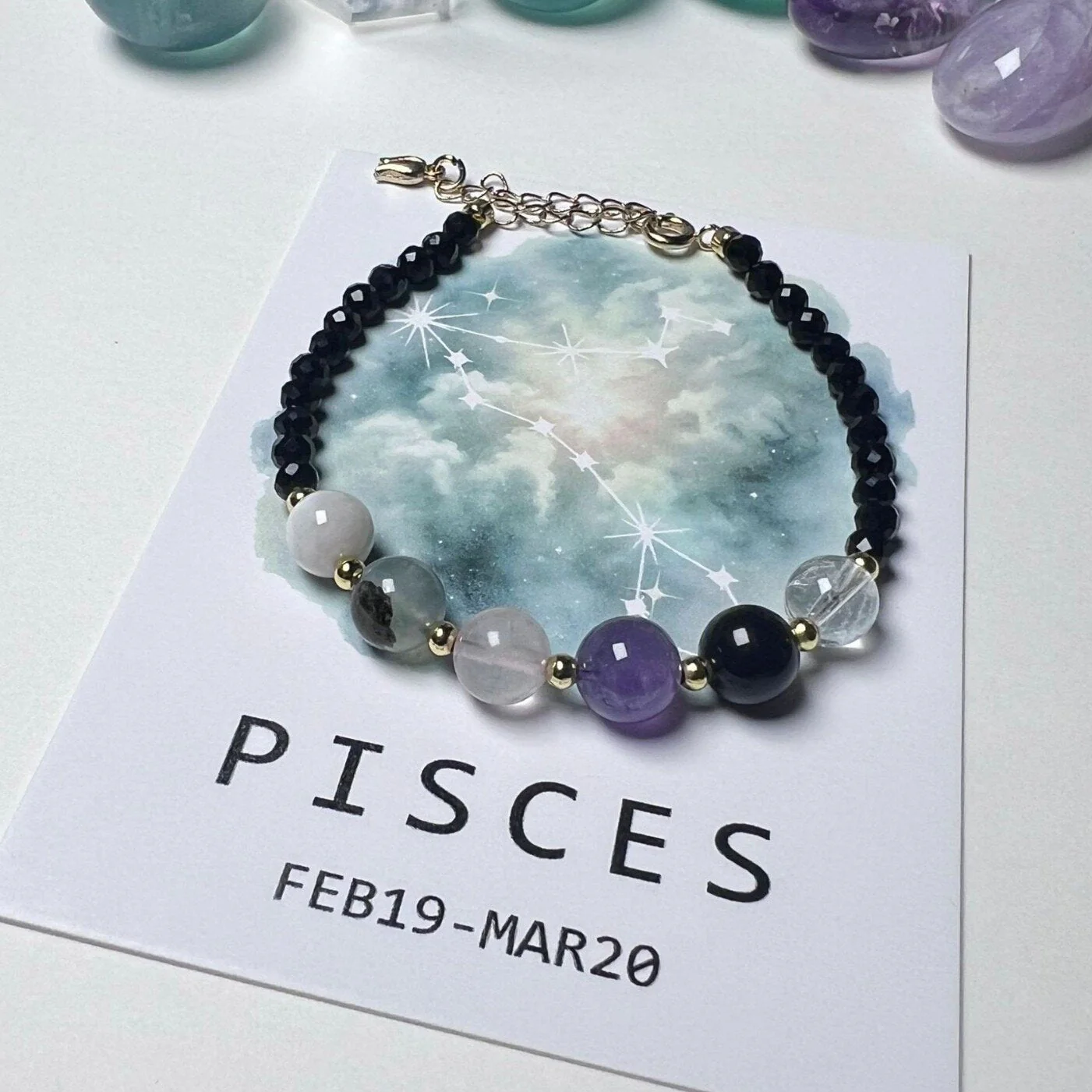 8mm Chinese Zodiac Constellation Crystal Healing Bracelet - Image 8