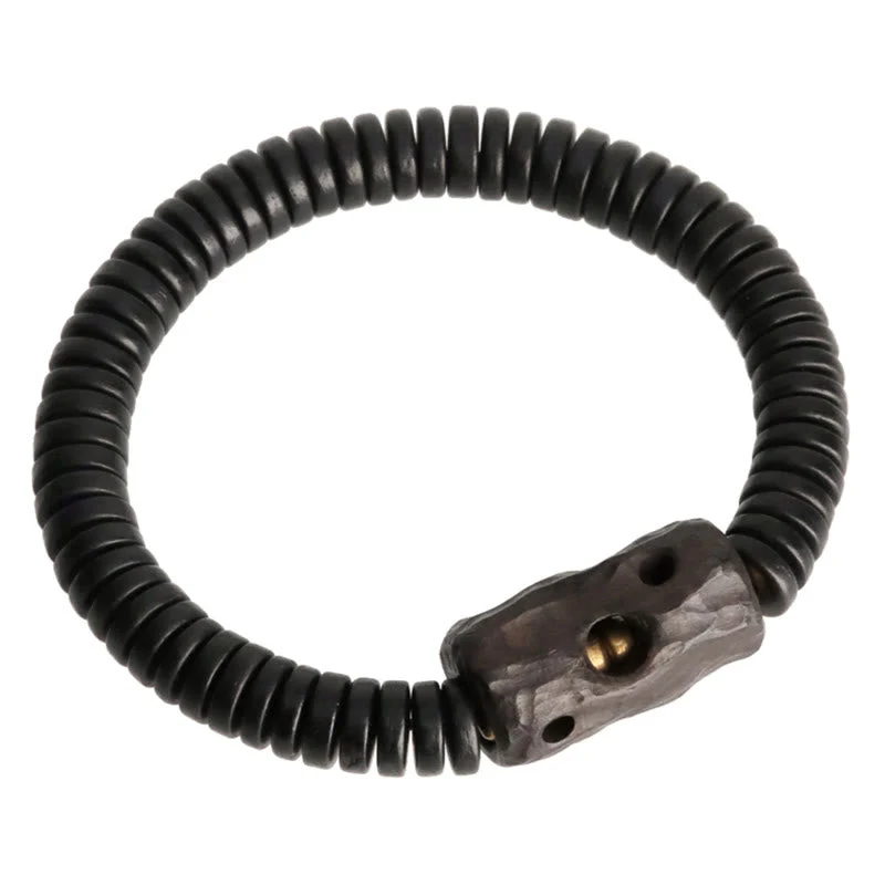 8mm Classic Ebony Wood Holey Balance Bracelet for Grounding - Image 8