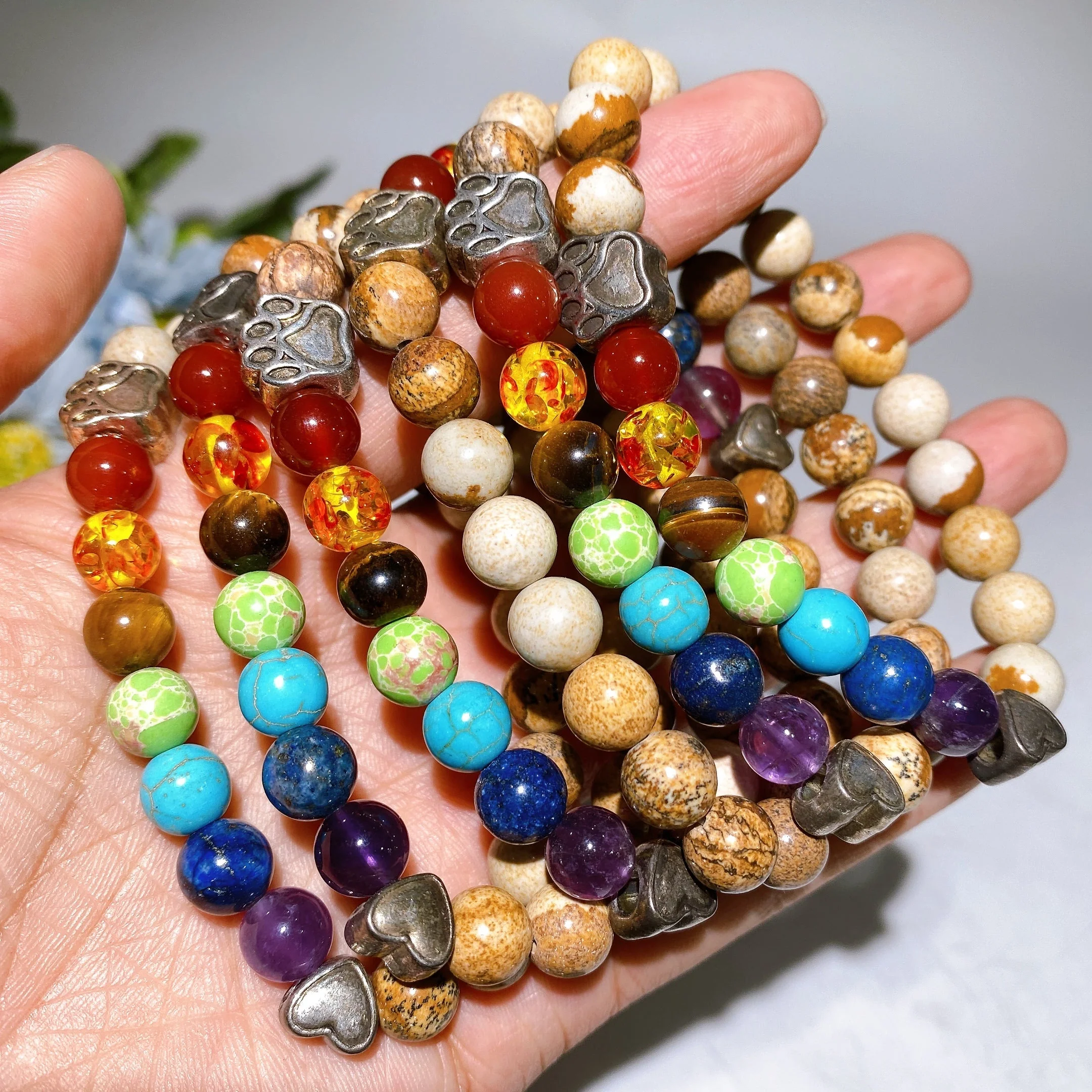 8mm Crystal Healing Bracelet for Spiritual Protection - Image 12
