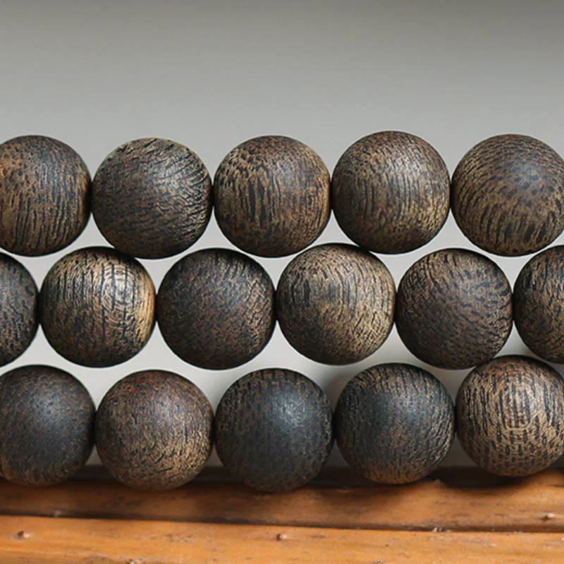 8mm White Qinan Agarwood Wood Mala Bracelet for Peace & Strength - Image 20