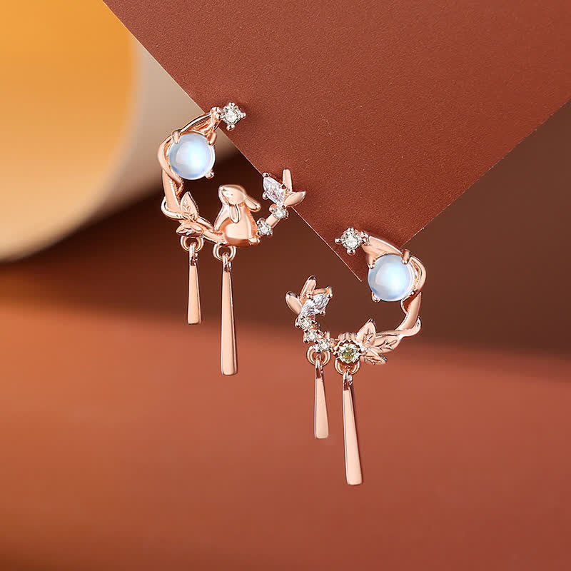 925 Sterling Silver Year of the Rabbit Moonstone Necklace - Image 8
